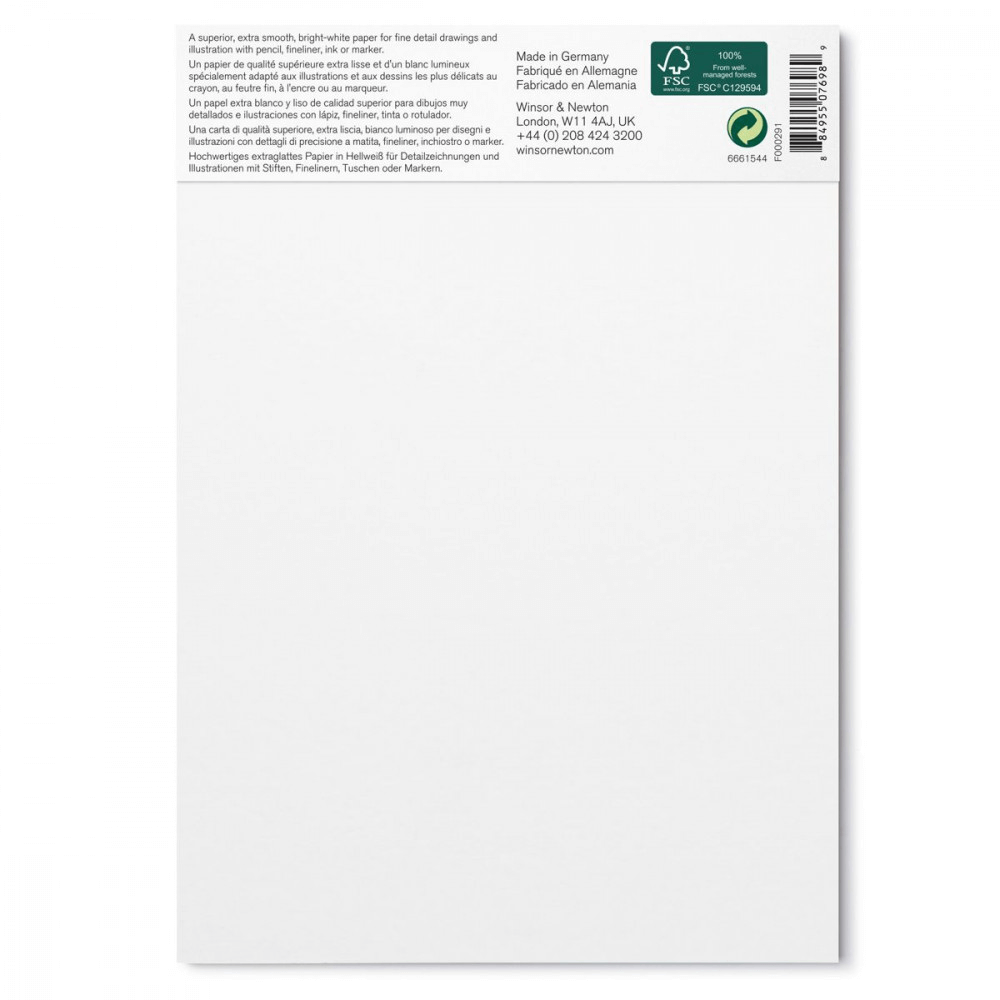 Bloco de Papel Winsor & Newton Bristol 250g A5 20 folhas Textura Lisa 