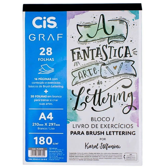 Bloco / Livro de Exercícios Para Lettering CIS A4 180g/m² 28 Folhas (Default)