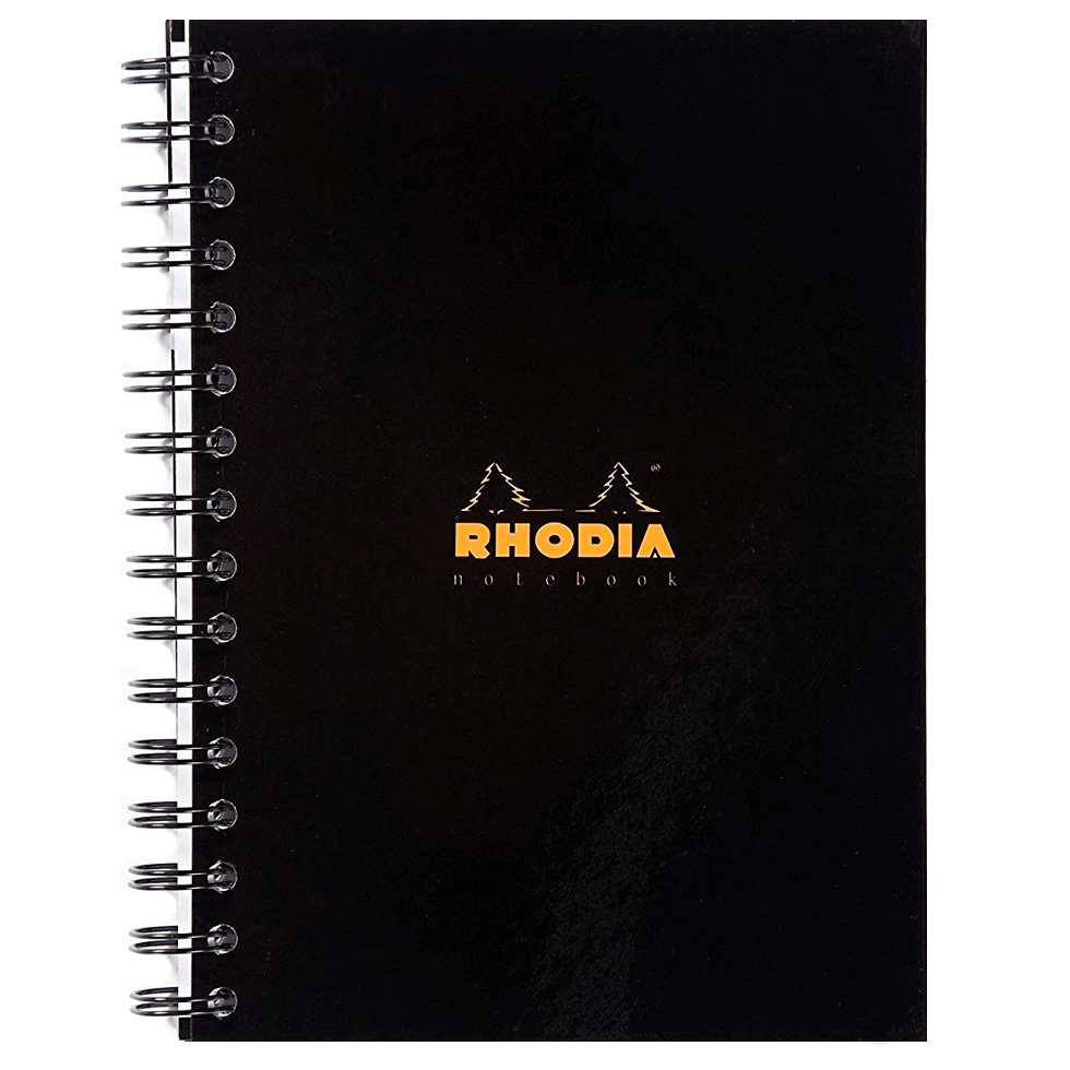 Caderno Note Book  Rhodia Capa Preta A5