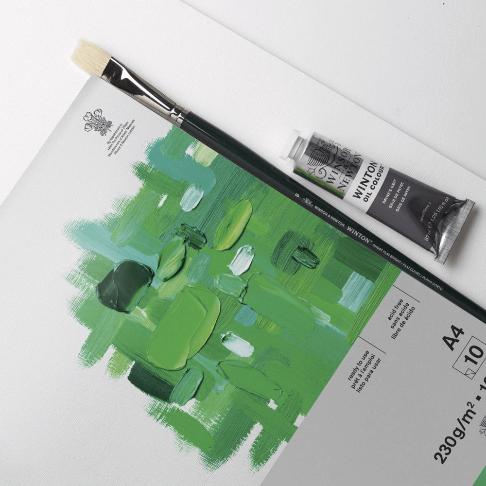 bloco de papel tinta óleo winsor & newton 230g a3 10 folhas textura de linho 