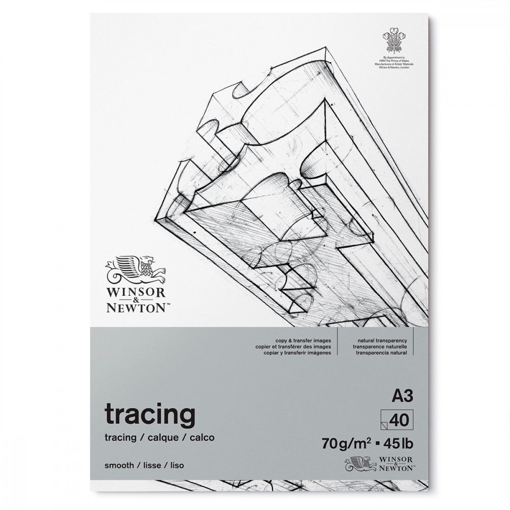 Bloco de Papel Winsor & Newton Vegetal 70g A3 40 Folhas Textura Lisa