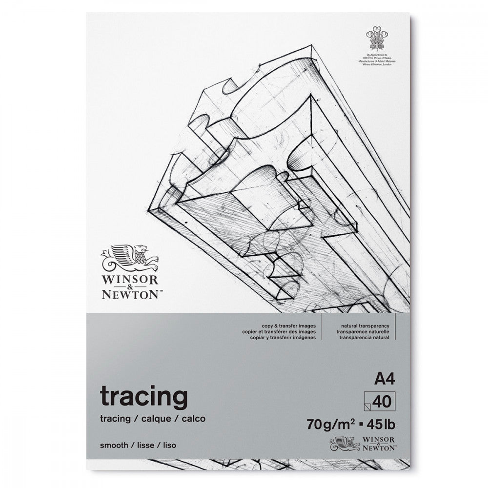 Bloco de Papel Winsor & Newton Vegetal 70g A4 40 Folhas Textura Lisa