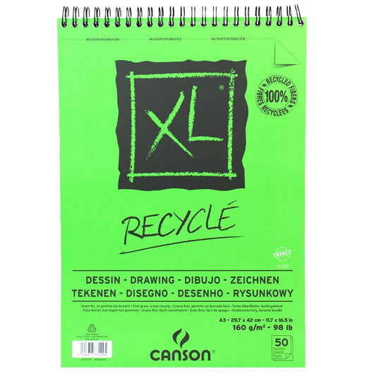 Bloco de Papel para Desenho Recyclé XL 160g/m² A3 50 folhas