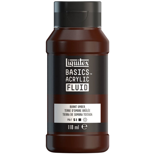 Tinta Acrílica Liquitex Basics Fluída 118ml Burnt Umber