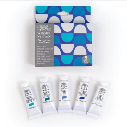 Guache Winsor & Newton Profissional C/5 Cores Edição Seascape Collection