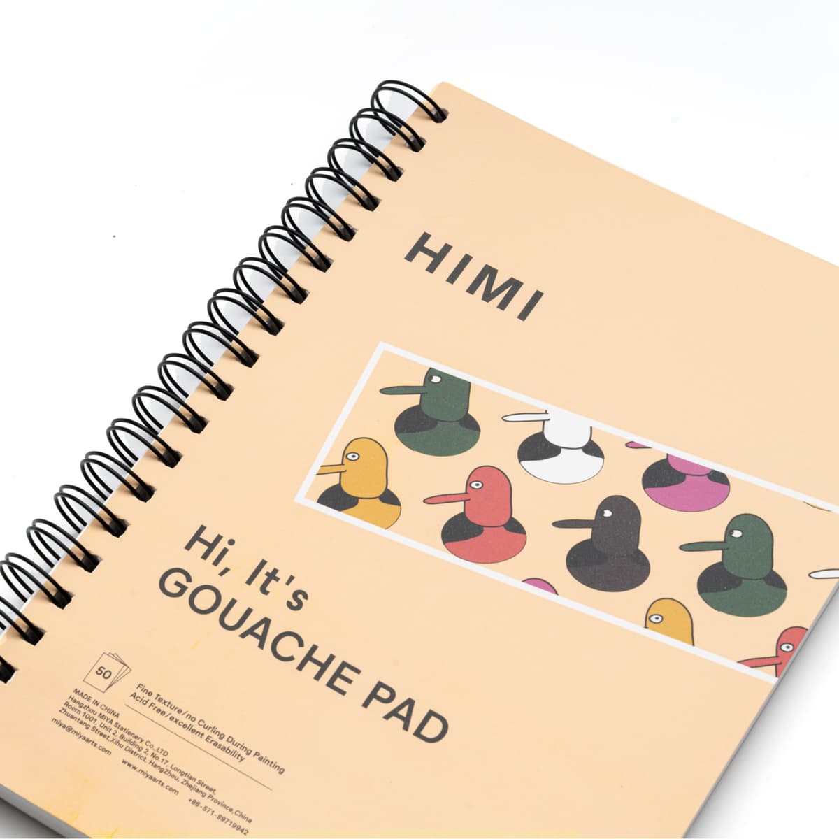 Bloco de Papel para Guache Himi 160g/m² 17,8x25,4cm 50 Folhas