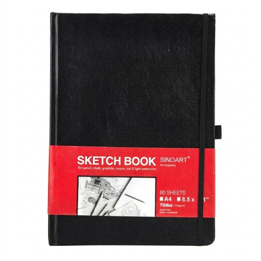 Bloco Artist Sketch Book Sinoart 80 Folhas 100G A4 Capa Dura