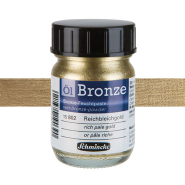 Pigmento Metálico Oil Bronze Schmincke 50ml Rich Pale Gold