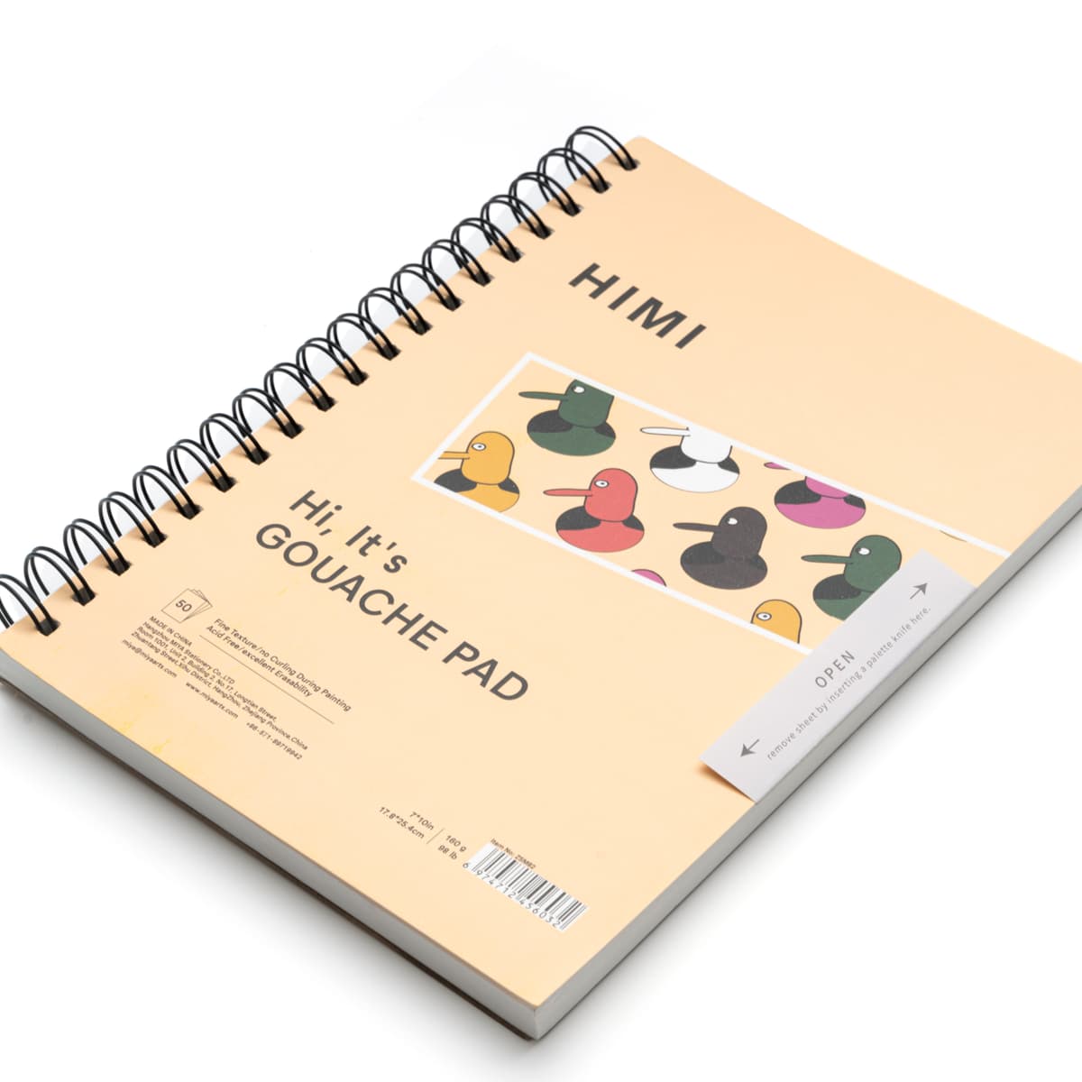 Bloco de Papel para Guache Himi 160g/m² 17,8x25,4cm 50 Folhas