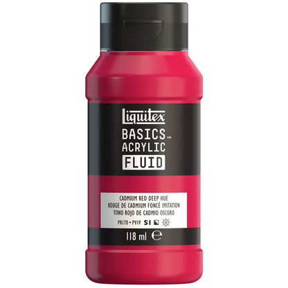 Tinta Acrílica Liquitex Basics Fluída 118ml Cadmium Red Deep Hue