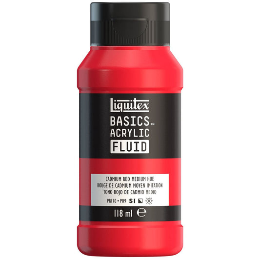 Tinta Acrílica Liquitex Basics Fluída 118ml Cadmium Red Hue