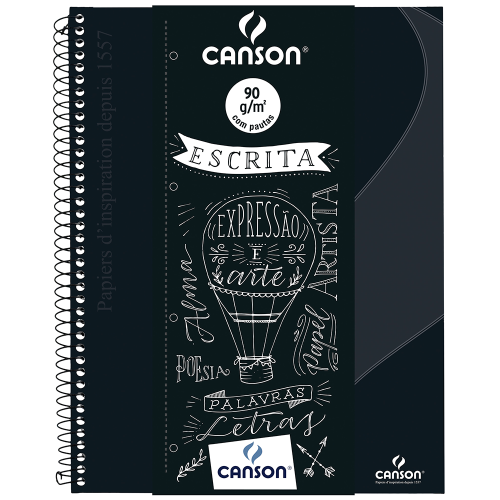 Caderno Universitário Canson A4 80 Folhas - Preto