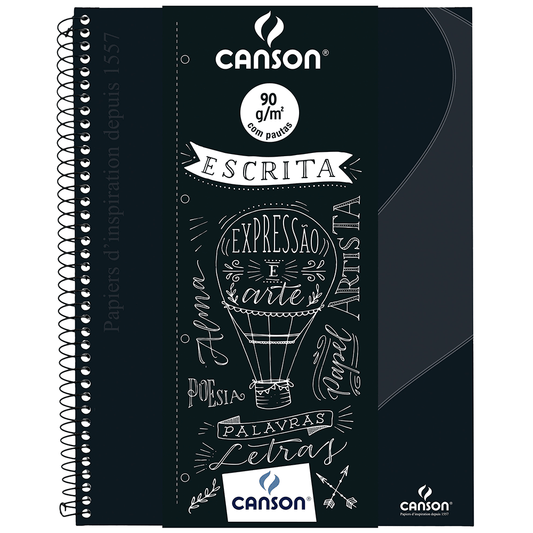 Caderno Universitário Canson A4 80 Folhas - Preto