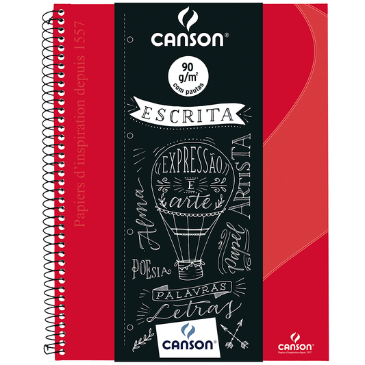 Caderno Universitário Canson A4 80 Folhas - Vermelho