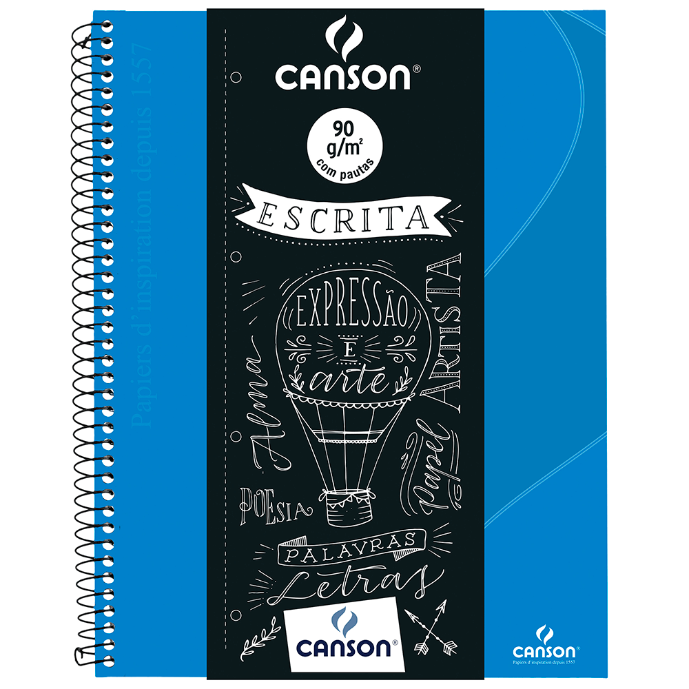 Caderno Universitário Canson A4 80 Folhas - Azul Claro