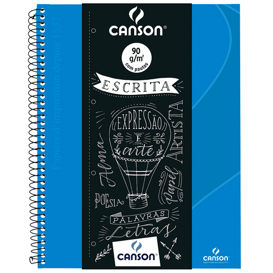 Caderno Universitário Canson A4 80 Folhas - Azul Claro