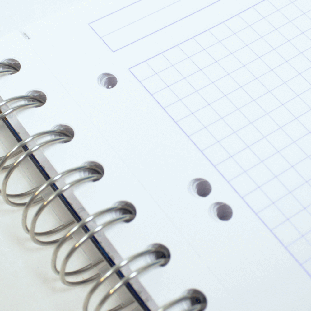 Caderno Quadriculado Bind'O Block Clairefontaine 16x21cm Preto