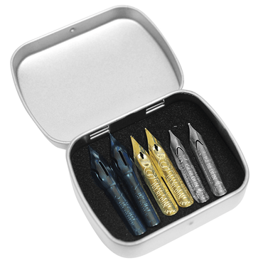 Estojo Caligráfico J. Herbin com 6 Penas Brause