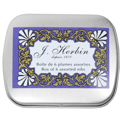 Estojo Caligráfico J. Herbin com 6 Penas Brause