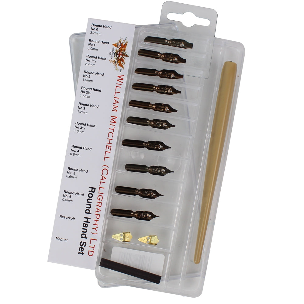 Kit Caligrafia Profissional Round Hand Selection William Mitchel
