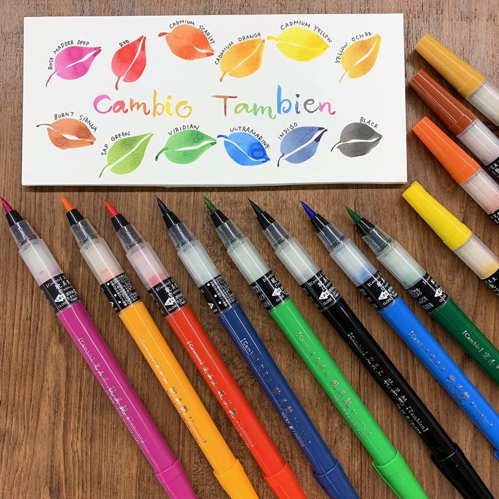 Caneta Pincel Kuretake Cambio Tambien 32 Red – Fruto de Arte