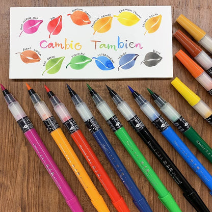 Caneta Pincel Kuretake Cambio Tambien 43 Cadmium Yellow