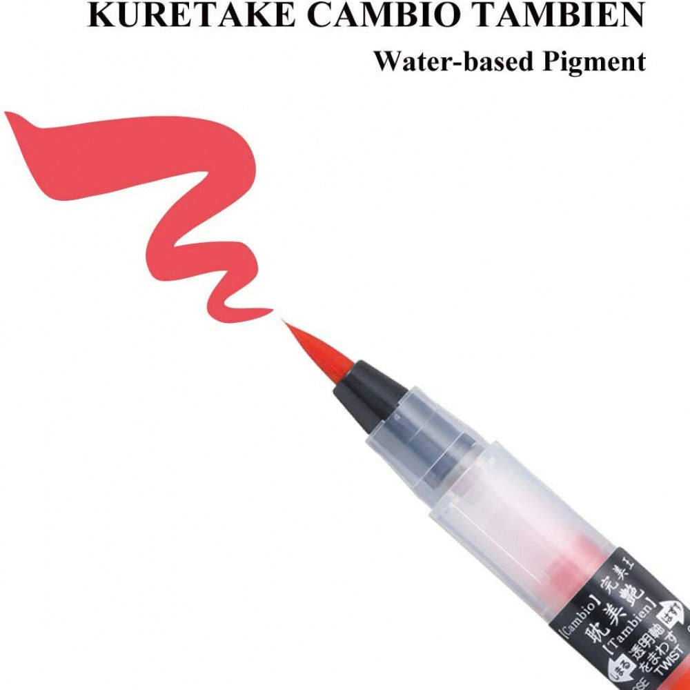 Caneta Pincel Kuretake Cambio Tambien 33 Cadmium Orange