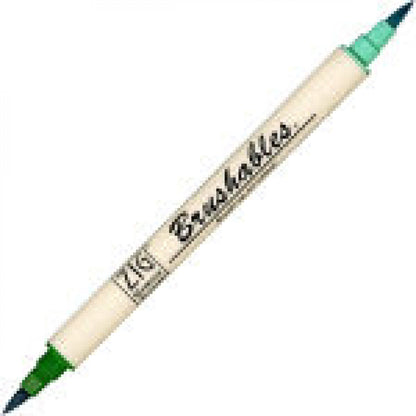 Caneta Brushables Ponta Dupla Kuretake Green