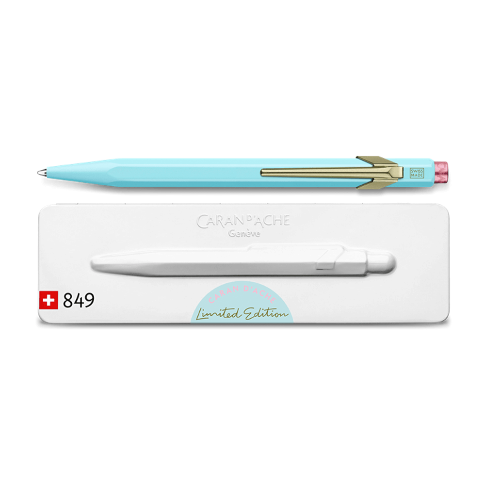 Caneta Esferográfica Caran d'Ache 849 Claim Your Style Bluish Pale Edição Limitada