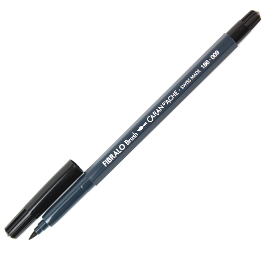 Caneta Aquarelável Fibralo Brush Caran d'Ache Preto 009