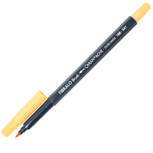 Caneta Aquarelável Fibralo Brush Caran d'Ache Amarelo Pele 541