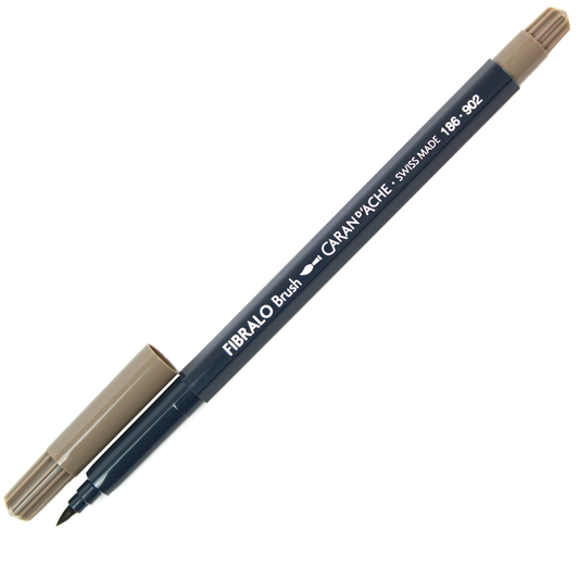 Caneta Aquarelável Fibralo Brush Caran d'Ache Cinza Quente 902