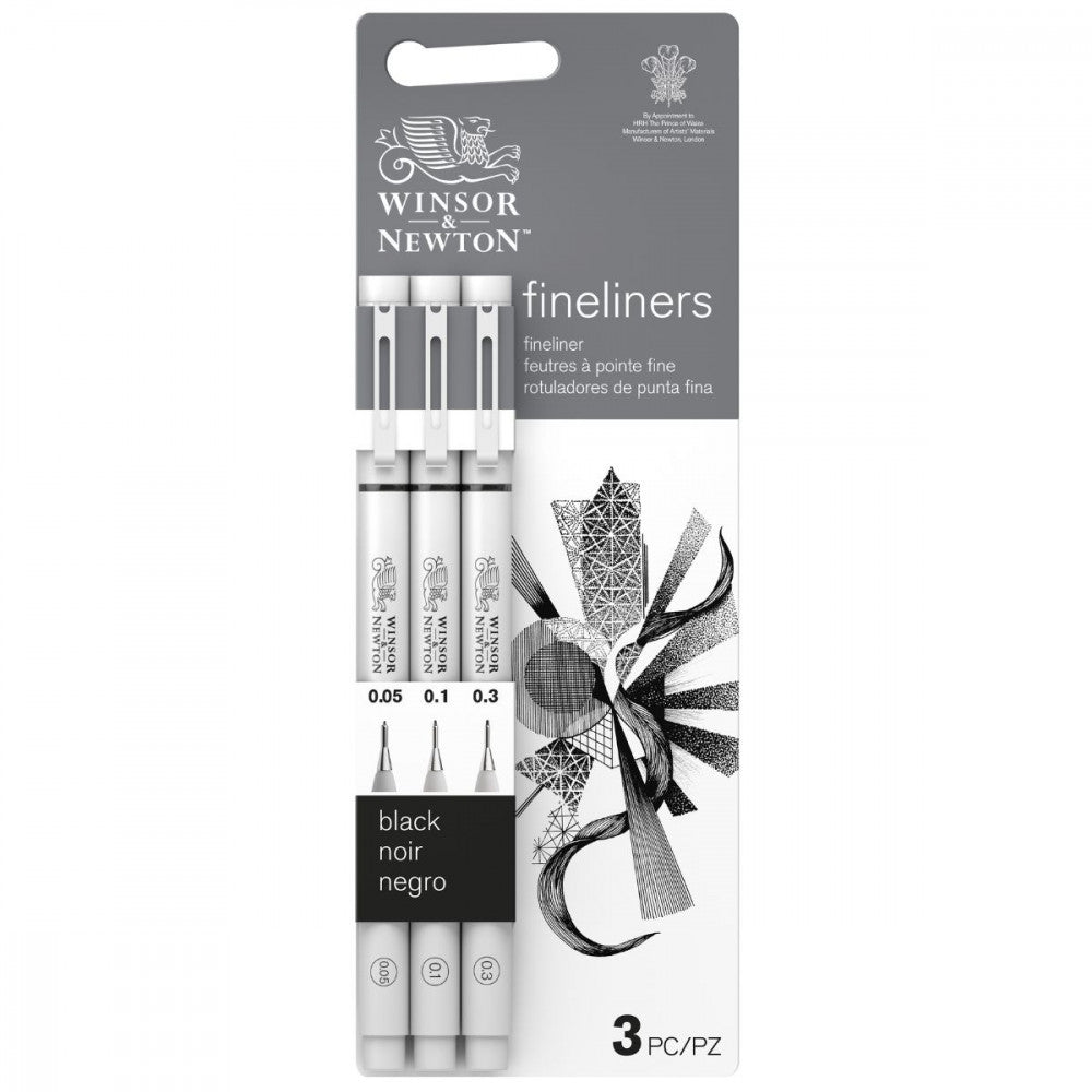 Caneta Nanquim Winsor & Newton 3 Pontas Preto