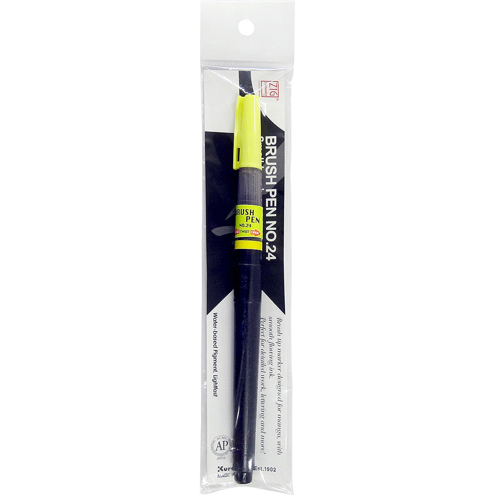 Caneta Fude Pen Kuretake Fina Preta
