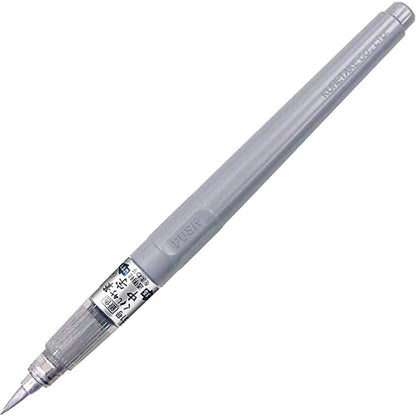 Caneta Fude Pen Kuretake Cor Prata Ponta Média