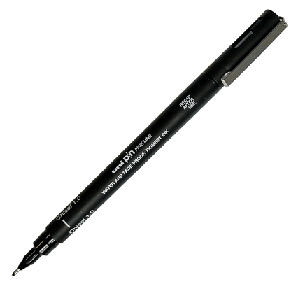 Caneta Nanquim Uni PIN Uni-Ball 1.0 Chanfrada Preto
