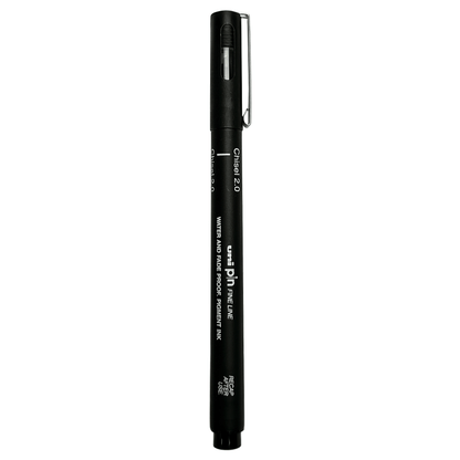 Caneta Nanquim Uni PIN Uni-Ball 2.0 Chanfrada Preto