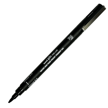 Caneta Nanquim Uni PIN Uni-Ball 2.0 Chanfrada Preto
