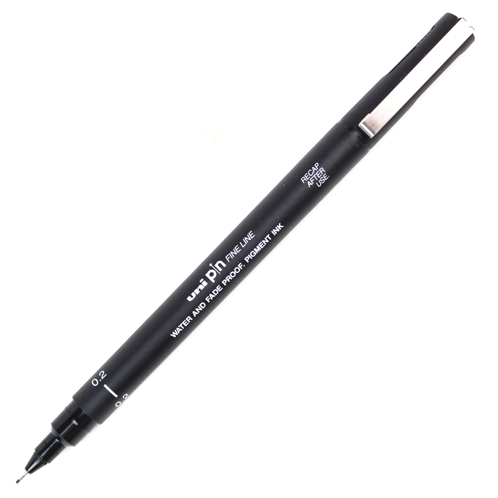Caneta Nanquim Uni PIN 200 Uni-Ball 0.2 Preto