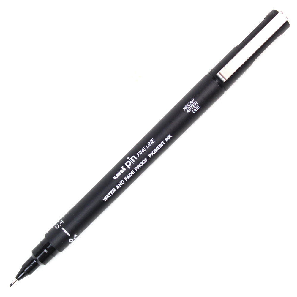 Caneta Nanquim Uni PIN 200 Uni-Ball 0.4 Preto
