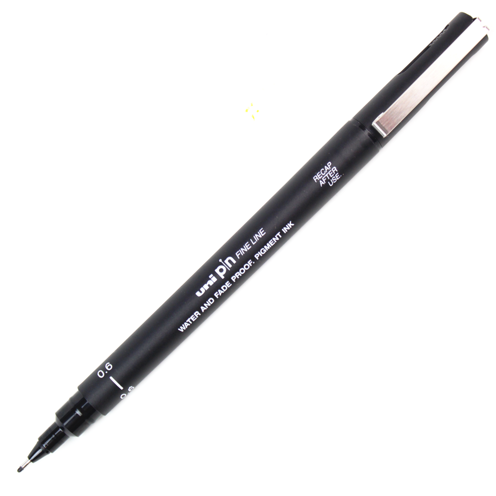 Caneta Nanquim Uni PIN 200 Uni-Ball 0.6 Preto