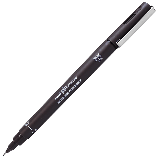 Caneta Nanquim Uni PIN 200 Uni-Ball 0.5 Cinza Escuro