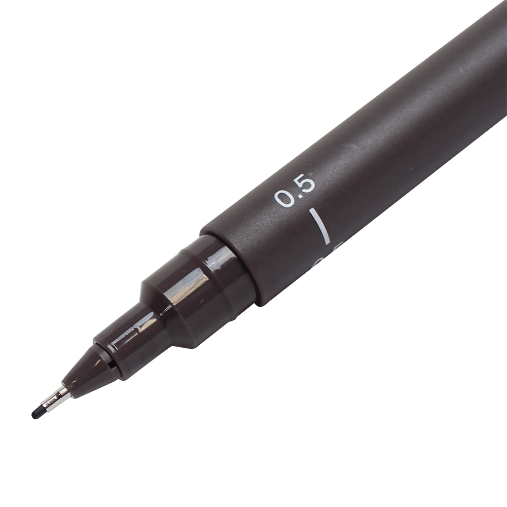 Caneta Nanquim Uni PIN 200 Uni-Ball 0.5 Cinza Escuro