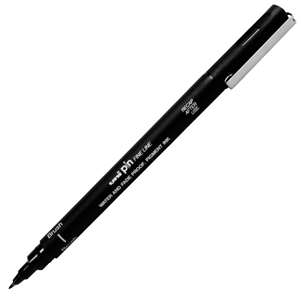 Caneta Nanquim Uni PIN 200 Uni-Ball Brush Preto