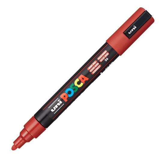 Caneta Posca Uni Ball PC-5M Vermelho Ruby