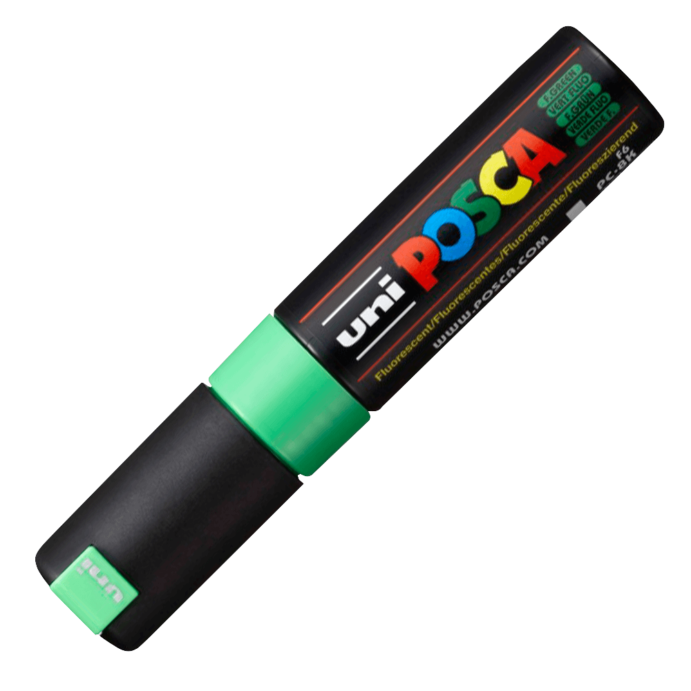 Caneta Posca Uni Ball Extra Board PC-8K Verde Fluorescente