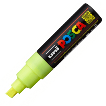 Caneta Posca Uni Ball Extra Board PC-8K Amarelo Fluorescente