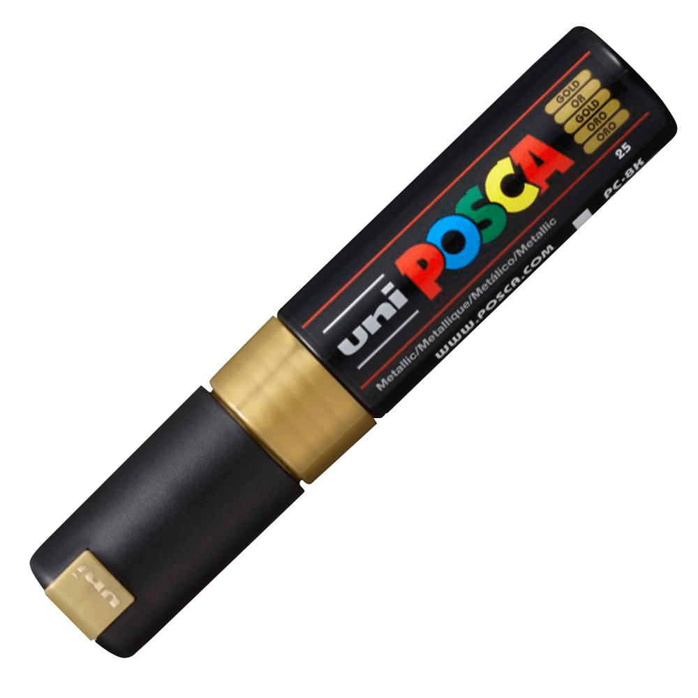 Caneta Posca Uni Ball Extra Board PC-8K Ouro