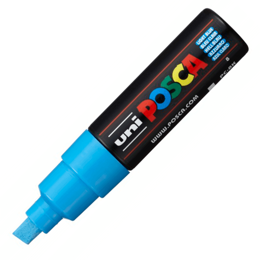 Caneta Posca Uni Ball Extra Board PC-8K Azul Claro