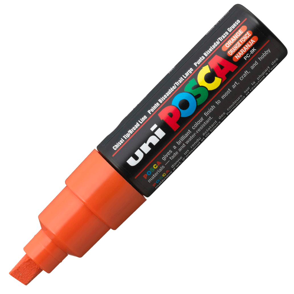 Caneta Posca Uni Ball Extra Board PC-8K Laranja